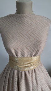 Jaquard Morbidino -Tricot tip pulover Bej Deschis ,cu model in V, elastic  TRI1039